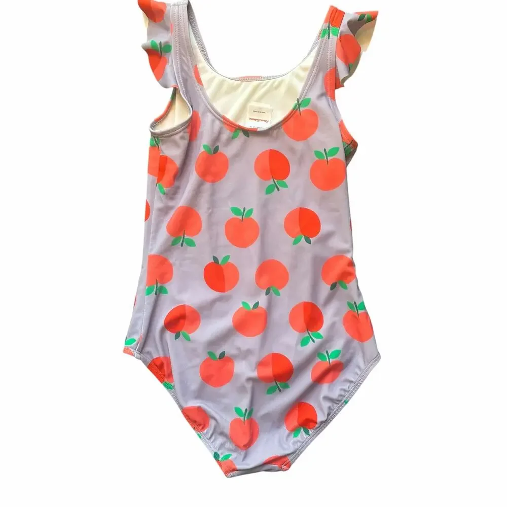 Hanna Andersson Peach on Peaceful Perfect Ruffle Strap Swimsuit